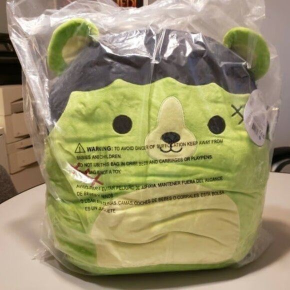 Squishmallow Len Franken Bear 16" Halloween Frankenstein NWTs - Picture 1 of 4